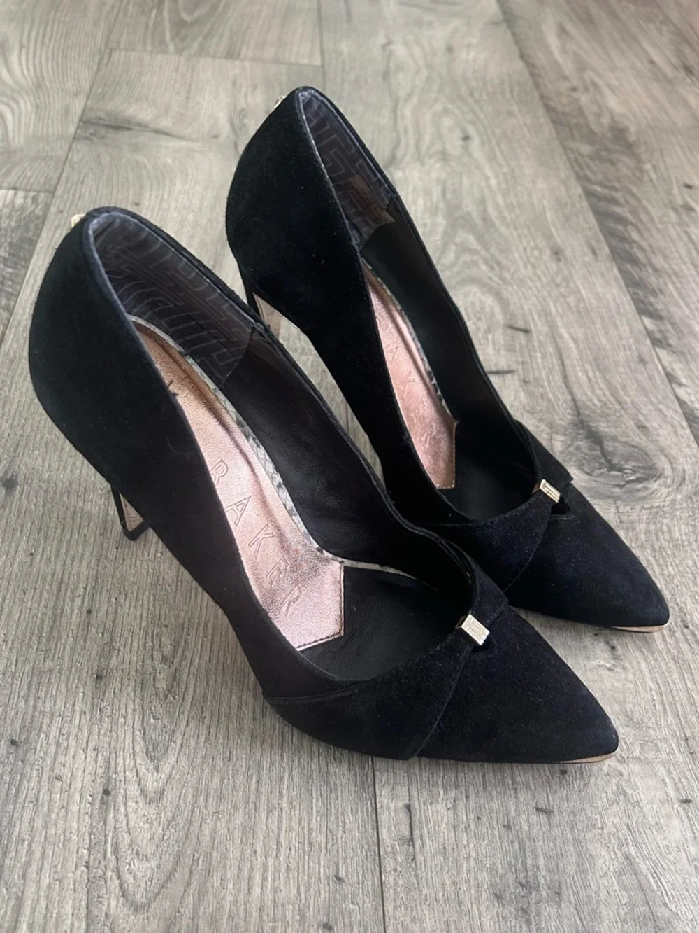 Ted Baker Black Suede Heels Size EU 40, U.S. 9.5-10
